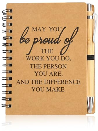 Leaving Gifts for Colleagues Women with A5 Notebook and Pen Set, 100 Pages Spiral Notepad with Inspirational, Work Friends Gifts, Teacher Gifts for Women, Good Luck Gifts, Motivational Stationery Gift