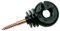 horizont Isolator Weidezaun ranger, Ringisolator schwarz, 120 Stück, Band bis 13 mm, Litze bis 4 mm, freilaufend, Streckenisolator, Anfangs-/Eckisolator
