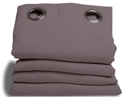 Moondream DecibelControl™ 3in1 Tenda antirumore | Isolamento acustico | Termico inverno+estate | 100% oscurante | Tecnologia brevettata | Prodotto in UE | Occhiello | Grigio MC7305 | 140L x 260A cm
