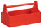 LAUBLUST Werkzeugkiste aus Holz - Werkzeugkasten mit Griff - Rot, 34 x 18 x 20 cm | Werkzeugkoffer leer - Männerhandtasche | Präsentkorb zum Befüllen - FSC®