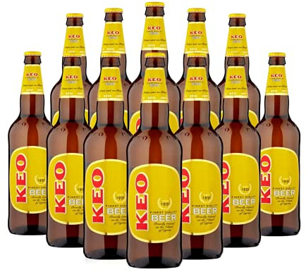 Keo Premium Cypriot Lager 330ml Bottles (12 Pack) - 4.5% ABV - World Beer Gifts for Men and Women, Beers and Lagers Offers, Craft Beer Gift Set, Mens Birthday Gifts for Him for Her