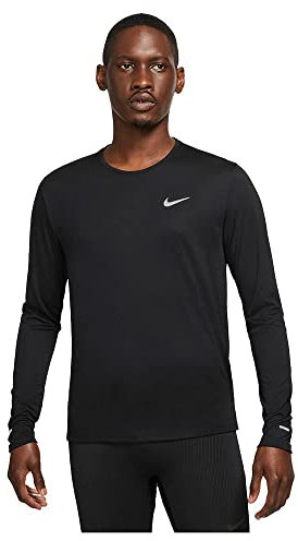 Nike DD4576 M NK DF UV MILER TOP LS Sweatshirt mens black/reflective silv 2XL