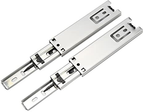 Kurze Schubladenführungen, Führungsschiene, 2 Stück, 12,7 Cm, Möbel Mini Führungsschiene,Soft Close Kugellager Schubladenschienen, Vollauszug Seitenmontage Schubladenführung für Schrankmöbel