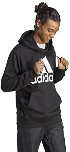 adidas Herren Essentials French Terry Big Logo Hoodie, Black, XXL