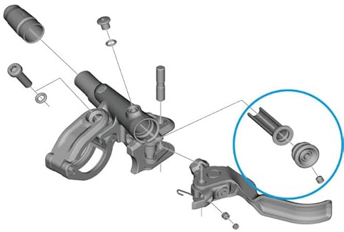 SHIMANO Unisex Spre Blm9120 Diaphragm Unit Bicycle Parts, Black