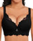 Svmer Push Up Lace Bra for Women Underwire Plus Size Comfortable Brassiere Black 36DD