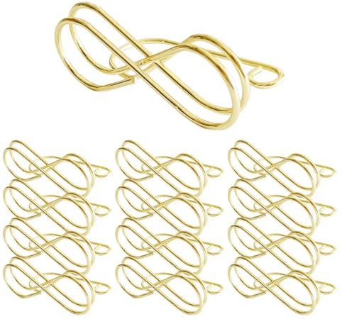 YYaaTING 12 Stück Hochzeit Tischnummernhalter Tischkartenhalter Gold Platzkartenhalter Hochzeit Kartenhalter Tischkarten Stände für Bild Hochzeit Tisch Dekoration