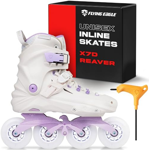FlyingEagle X7D Reaver Inline Roller Skates, White, Women, 8 US / 39 EU