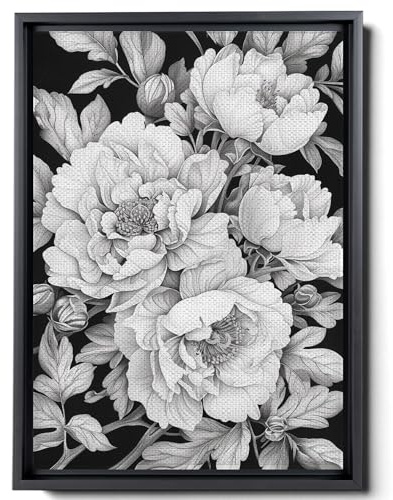 3D Art Prints, 3D Wall Art Decor, Pen and Ink Memorable Month Floral, Handmade Personalize Birth Flower Anniversary Wedding Gift Mothers Day Tattoo Sketch State Flower, Canvas,Print