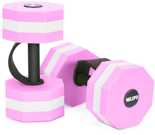 1 Pair EVA Foam Water Dumbbells for Pool Exercise, Water Weights Aquatic Exercise Dumbbells, Aquatic Fitness Weights, Enhance Your Fitness Journey with Water Aerobics Equipment and Pool Weights(Pink)