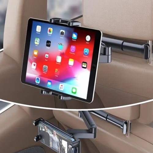 Tablet Halterung Auto,Ausziehbare Halterung Auto ,Tablet Autohalterung,Universal 360° DrehungTablet Kopfstützenhalter für iPad Serie,Switch,Sumsung Galaxy Tabs,Kindle Fire HD und 4,7-13 Zoll Geräte