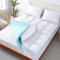 Memory Foam Mattress Topper Double Bed, Dual Layer Thick Mattress Topper Pad for Back Pain Relief,5 CM Gel Memory Foam Plus 2 CM Pillow Top Cover with Deep Pocket, 135x190cmx7cm, White