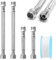 ZMDMAH 4 pcs 3/8 di pollice flessibili per miscelatori, flessibile rubinetto cucina, tubo flessibile acqua, Tubo flessibile rinforzato in acciaio inossidabile da 3/8 pollici raccordo (10 cm/20 cm)