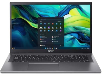 Acer Aspire 17 I PC Portable 17.3 FHD I Intel Core i3-N305 I 8Go RAM DDR5 I 512Go SSD I Intel UHD Graphics I Windows 11 I Clavier FR AZERTY I AG17-31P-38X8