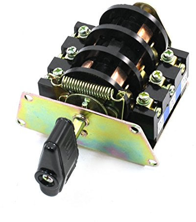 QXSJEDYCH Commutateurs de commutation rotatifs Commutateur de transfert automatique, commutateur de commutation à came universel rotatif à verrouillage ON-OFF-ON 500V 20A Interrupteurs