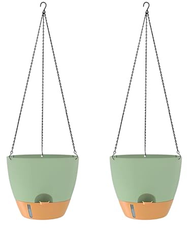 Fuuxtci Vasi Autoinnaffianti,Vaso Autoirrigante Con Serbatoio Incorporato | 2 Vasi Da Fiori Per Giardino,Per Interni Esterni Parete Finestra Soggiorno Camera Balcone Terrazzo