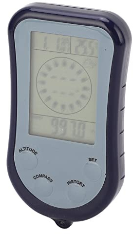 Hyuduo Elektronisk Höjdmätare, Multifunktions Utomhusverktyg med Barometertermometer och Kompass, Registrerar Höjder Från -2296FT Till 29500FT för Vandring och Camping
