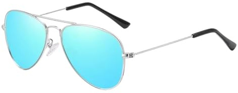 YPWGWRQLW Lunettes de soleil Classique pour enfants Mode polarisée pour enfants Pilot Metal Frame Girls Outdoor Goggle UV400 Cadeau d’anniversaire