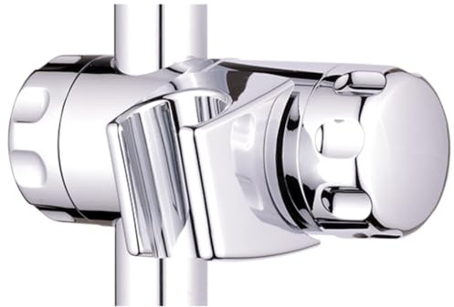 Schläfer 8126024 | ABS Schiebehalterung für Duschstange Universell verstellbare Handbrausehalterung 360° drehbare zentrale Schiebehalterung für Duschschlauchdurchmesser 22 mm