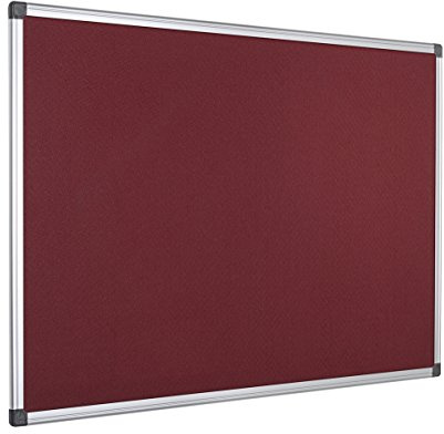 Bi-Office Maya - Tablero de anúncios con marco de aluminio, 60 x 45 cm, fieltro borgoña