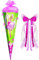 mit 3-D Glitzer Effekt ! - Schultüte - Ballerina/Schwanenprinzessin - 70 cm - rund - incl. große Schleife - Filz & Glimmer Abschluß - Zuckertüte Roth - ..