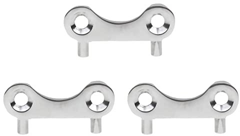 Yuemuop 3 Stück Tankverschluss Schlüssel Tankdeckel, Bootstank Deck Füller Ersatzschlüssel Tankdeckel, Edelstahl Ersatz Edelstahl Marine Boot für Boot Deck Filler Tankdeckel, 38mm