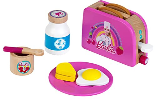 Theo Klein 7320 BarbieTM - Toaster, Holz | Inkl. Accessoires | Zubehör für Kinder- und Spielküchen | Spielzeug für Kinder ab 3 Jahren
