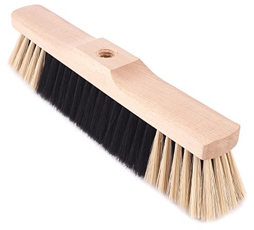 BAUSTER® Balai Sans Manche 300-600 mm - Industriel, Intérieur, Jardin - Manuel en Bois - À Main