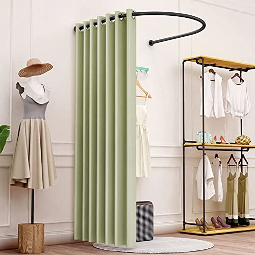 Mobile Dressing Changing Room U-Type Track Locker Room Wall-Mounted Fitting Room Simple Sun Shade for Office Outdoor Activities (Color 1 85X80CM)