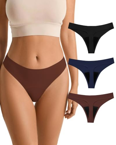 SHARICCA Culotte Menstruelle Absorbant Tanga Menstruelle sous VêTement Lavable RéUtilisable String Menstruelle Sportifs pour Filles RèGles