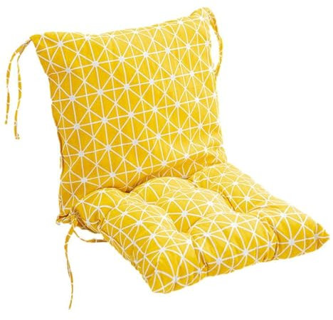 40X80cm 2 Stück Stuhlkissen mit Rückenteil Sitz, Rückenkissen mit Bänder, Niedriglehner Auflage Polsterauflage Gartenstuhl,Polsterauflage Auflage für Stühle/Bänke in Haus und Garten Sitzkisse