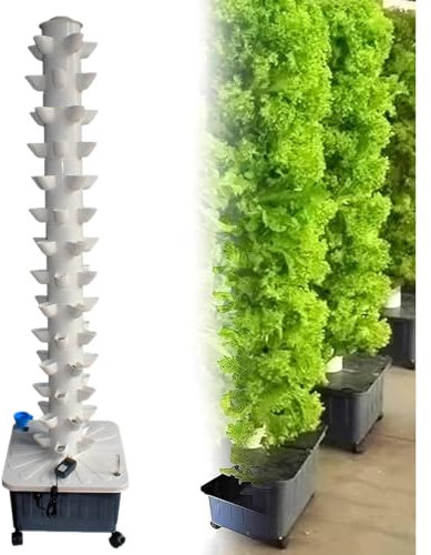 Hydroponisk plantering 70-håls vertikalt hydroponiskt torn, smart hydroponiskt system för trädgårdssådd, jordfri odling