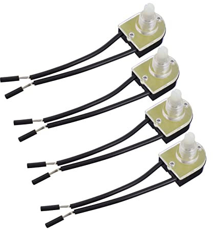 Yardenfun 8 Pz Interruttore rotante della lampada luce elettrica plafoniera attenuatore di luce copriabiti antipolvere Interruttore rotativo lampada a muro lampada rotante rame