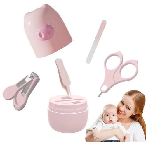 Nail Kit, Nagelklippare Set Söta tecknade djur fingernagelklippare | Mödrar tillbehör med förvaringsbox, manikyrsats och pedikyrsats, nagelfil och pincett