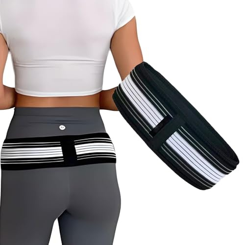 Cinturón Sacroilíaco para Ciática y Dolor de Espalda, Banda de Soporte Pélvico y Cadera Ajustable y Antideslizante para Hombres y Mujeres, Alivio del Dolor Lumbar de Piernas y Nervio Ciático (Small)