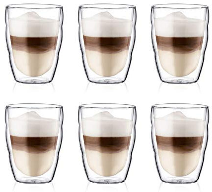 BODUM - 10484-10-12 - Pilatus - Set mit 6 Gläsern Thermo Double Paroi - 25 cl, durchsichtig
