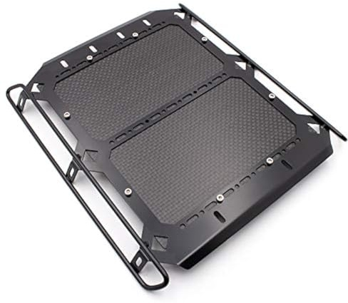 KYX Racing Metal Roof Rack with Carbon Fibre Panel 184x168mm Upgrades Parts Accessories for RC Crawler Car Traxxas TRX6 G63 TRX4 G500 Car Body