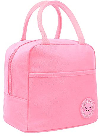 unycos - Bolsa Térmica Porta Alimentos【7L】 Nevera Portátil con Aislamiento, Lunch Box Impermeable, Hermética e Isotérmica, Porta Fiambrera para Almuerzo, Oficina, Viaje, Pícnic o Colegio (Rosa)