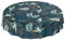 ANRO Wachstuchtischdecke abwaschbar Garten Tischdecke Wachstuch Rund Oval Eckig Indoor Outdoor Blätter Gold Blau Rund 140cm