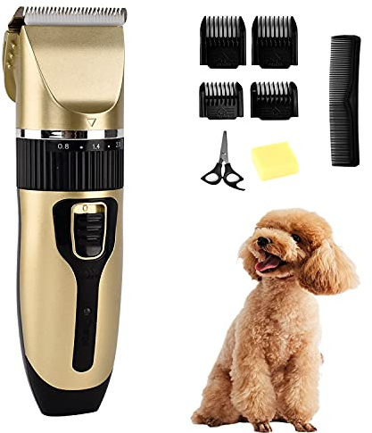Tagliacapelli professionale a 5 velocità, a basso rumore, portatile, per toelettatura, per cani, gatti, animali domestici con cappotti spessi e pesanti