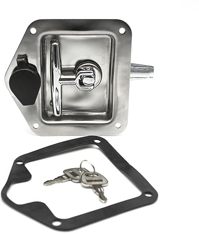 DOJA Barcelona | Cerradura para Remolque | Pack 1 | 40mm | Cierre Antirrobo Remolque | 124x121x40mm | Acero Inoxidable | Cierres Seguridad | para Cerradura Puerta Cajon Camion, Accesorios Caravana
