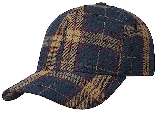 LIPODO Gorra Classic New Check Mujer/Hombre - de béisbol Hebilla Metal, con Visera Invierno otoño/Invierno - Talla única Azul