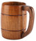 VOBOR Boccale Birra in Legno 350ml, Naturale ed Ecologico con Manico Tazza da Bicchieri Medievale per Caffè/Bevande/Succo, Regalo Uomo