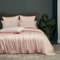 Luowei Mädchen Sommer Bettwäsche 135x200 cm Kühlend Rosa Bambus-Satin Bettwäsche Set Luxus Weicher 100% Bambusfaser Bettbezug mit Reißverschluss und 1 Kissenbezug 80x80
