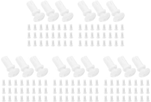 GLEAVI 5sets Plastic Expansion Buckle Car Headlamp Assembly Grommet Retainer Clip Nut Door Trim Panel Clips Microwave Locking Mechanism Screw Anchors Drywall Auto Body Clips White 100pcs*5