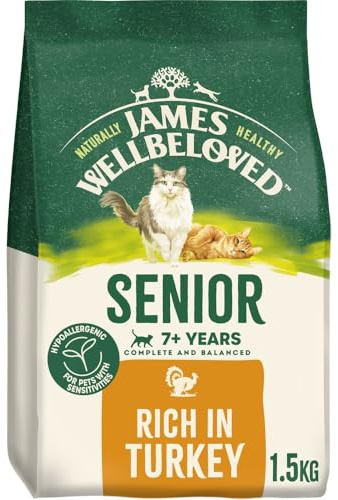 James Wellbeloved Hypoallergenic Dry Cat Food for Senior Cats Turkey 1.5 kg