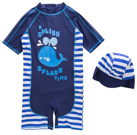 Generisch Bañador niño 140 traje de baño niños traje de baño niño traje de baño manga larga azul niño bebé neopreno, azul, 4-5 años