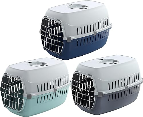 Flamingo Transportbox für kleine Hunde und Katzen – 37,5 x 57 x 35 cm – 3 Farben (Keine Farbauswahl möglich)