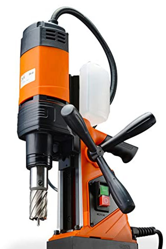 Perceuse Magnétique Électrique 1100W 450RPM, Perceuses À Colonne Magnétique Industrielle, Perceuse Electromagnétique Magnétique Carotteuse Magnétique Foreuse(Prise Européenne)