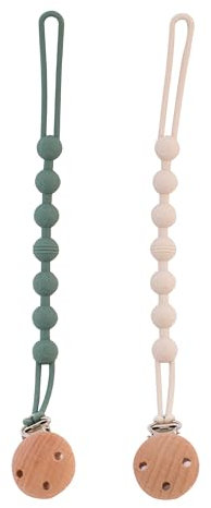 ADEGO Chupetero de Silicona - Porta Chupetes Bebé con Cadena, Seguro y Duradero (blanco)